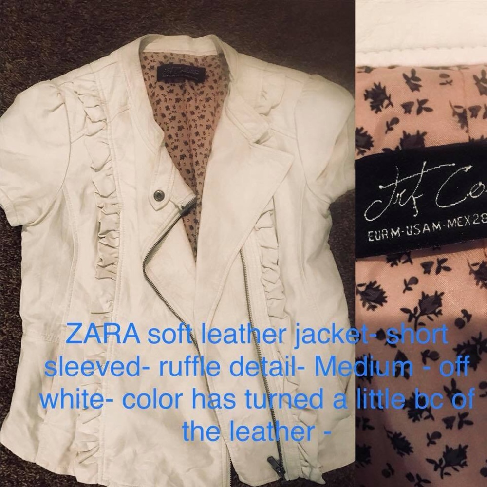 Zara Short Sleeved Leather Jacket